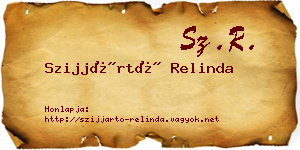 Szijjártó Relinda névjegykártya